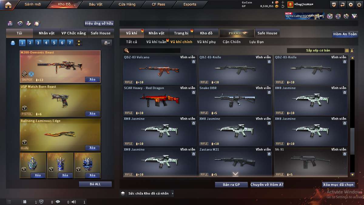 shop acc cf uy tin gia re